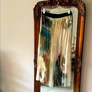 Monet inspired pleated midi skirt